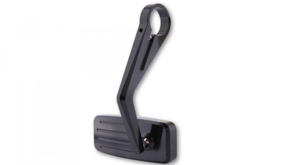 Highway Hawk HIGHSIDER handlebar end mirror ACTION, black, tinted glass, for 1 inch and 7/8 inch handlebar - without E-mark (1 piece)