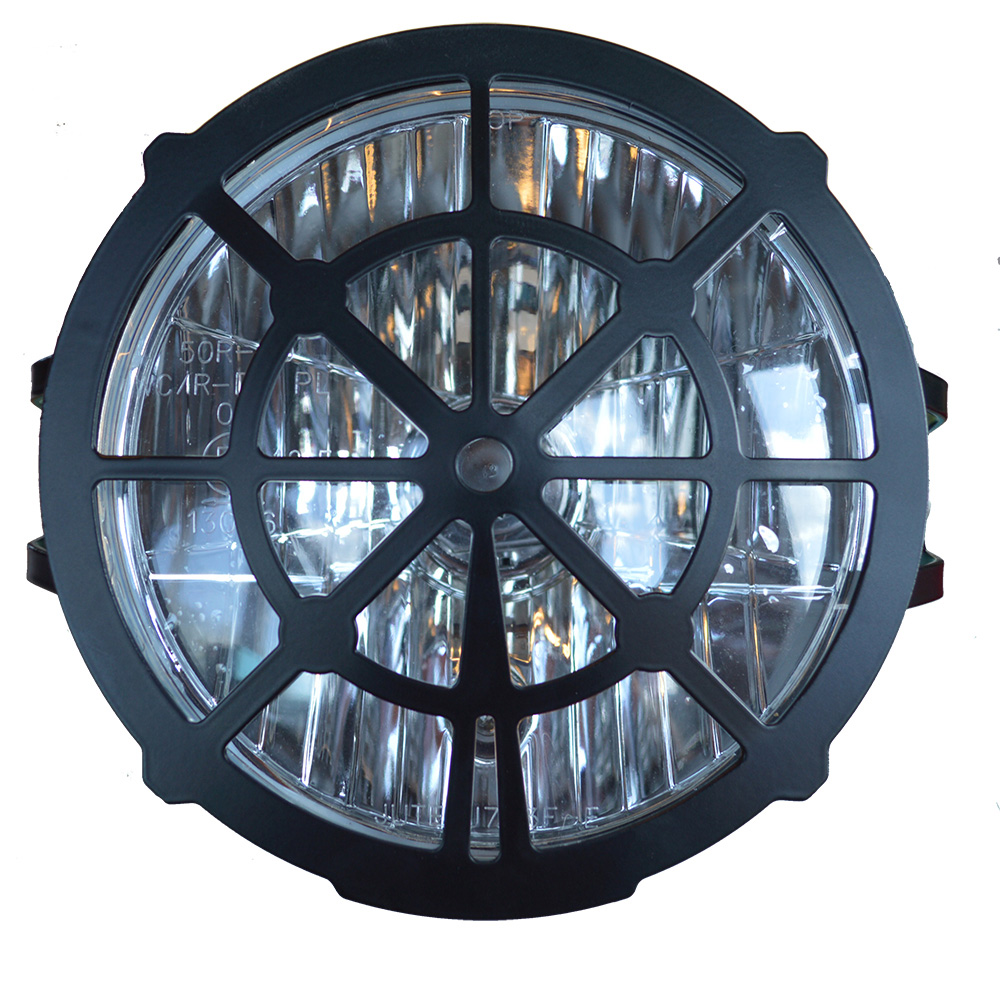 Highway Hawk Headlight Cover Grill black coated for to fit on headlight from 7" (178mm) / L=235mm H=110mm D=180mm