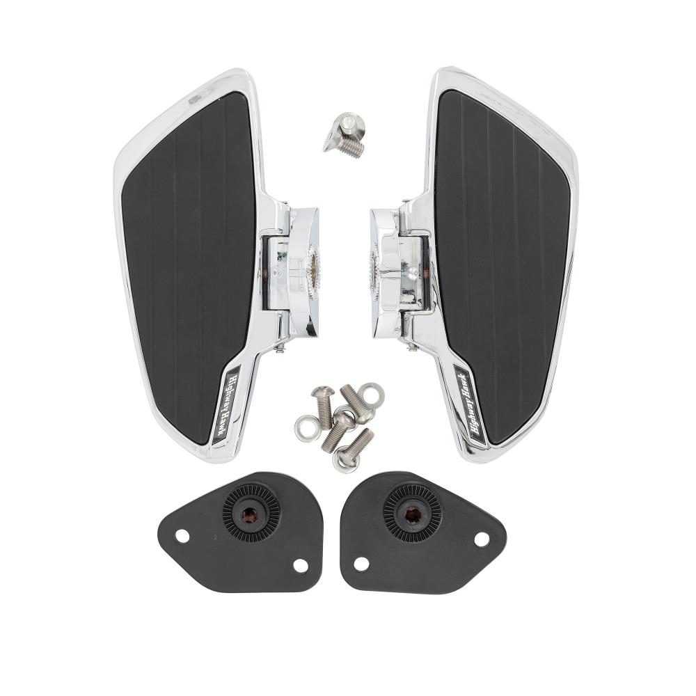 Highway Hawk Floorboard Set for rider "Smooth" chrome Honda VT 750 ACE C2 with ABE