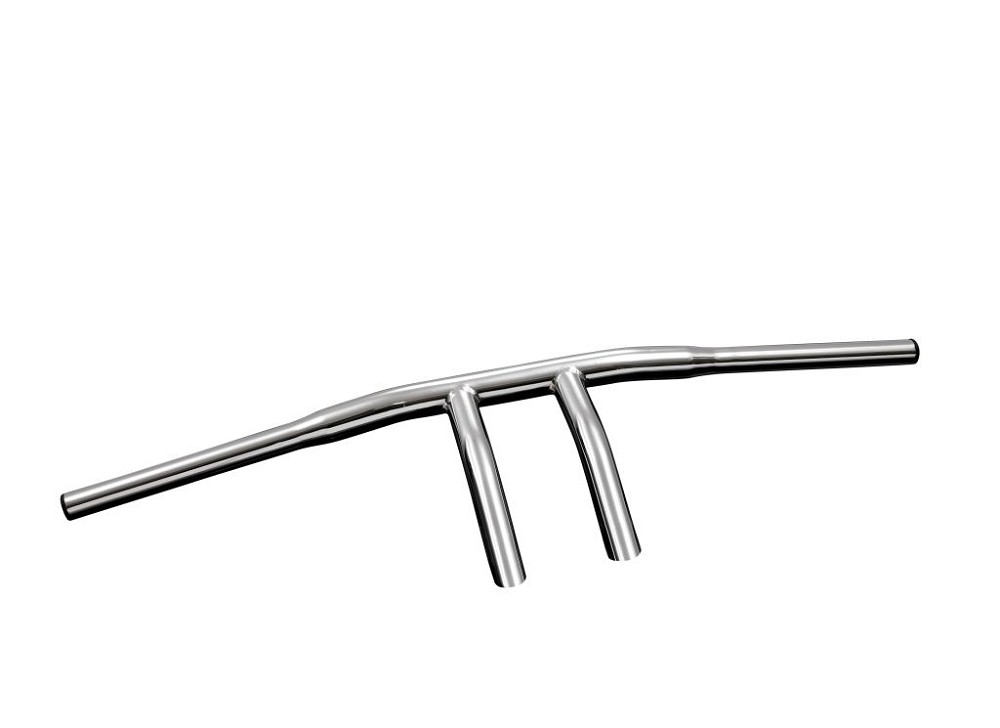 Manillar Highway Hawk "Wishbone" 800 mm de ancho 200 mm de alto para modelos Kawasaki con ancho de abrazadera de 90 mm cromado TÜV