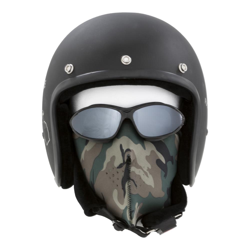 Highway Hawk Motorcycle Biker Mask "Desert"Masque de motard "Desert"Masque de motard moderne et élégant au design "Desert"Avec ce masque, vous protégez votre visage de manière optimale lorsque vous roulez.Matériau : néoprène