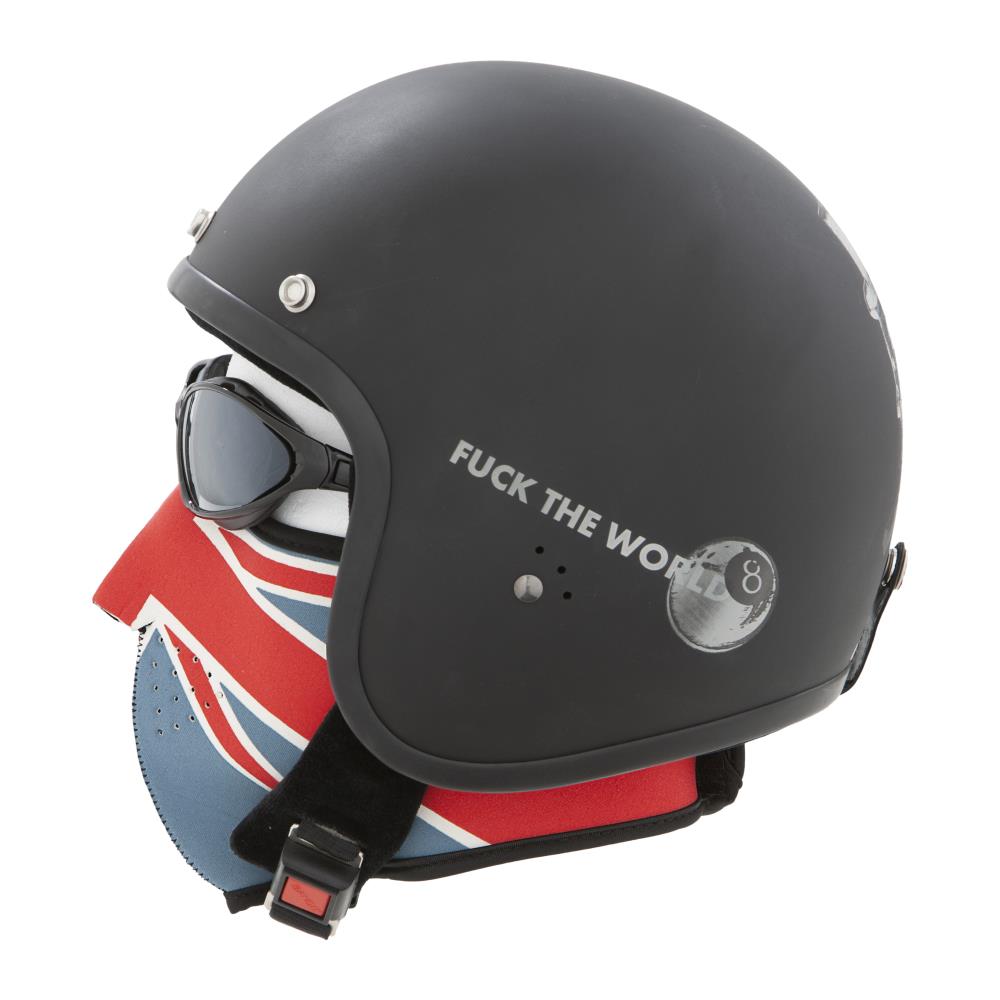 Highway Hawk Motorcycle Biker Mask "English Style"Masque de motard "English Style"Masque de moto moderne et élégant au design "English Style"Avec ce masque, vous protégez votre visage de manière optimale lorsque vous roulez.Mat