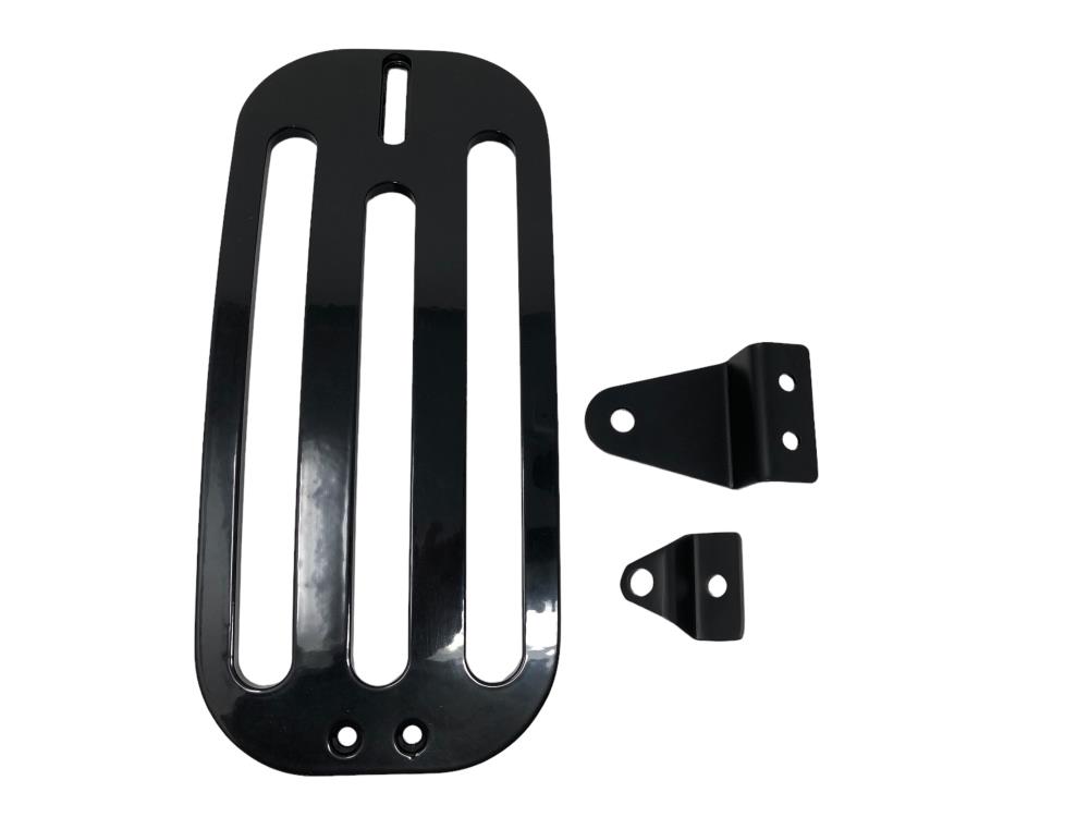 Highway Hawk Solo rack "Billet" gloss black - complete with brackets for Kawasaki Vulcan S '14 > up