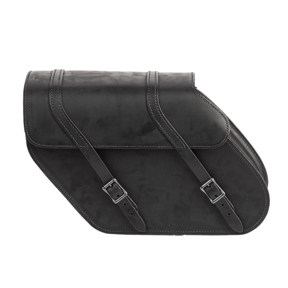 Ledrie saddlebags "Rigid" leather black with buckles W = 43cm D= 16,5cm H= 27cm 12 liters (1 set)
