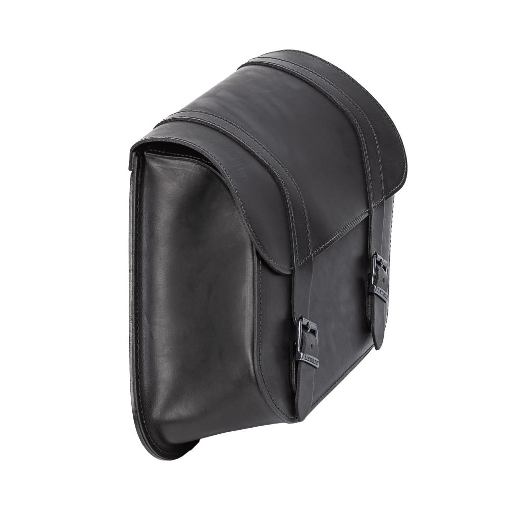 Ledrie bolsa de sillín para "derecho" 1 pieza de cuero negro con hebillas W = 35cm D = 12cm H = 30cm 11 litros (1 pieza)