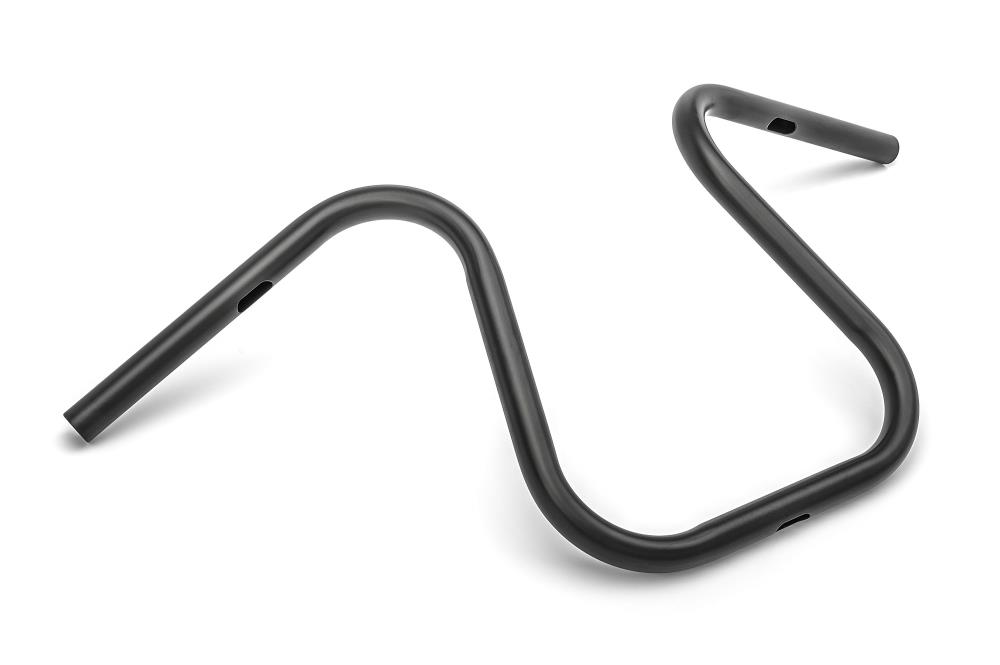 Highway Hawk Handlebar "Anfora 35" 740 mm wide 350 mm high for "1" (25,4 mm) clamping with 3 holes black dull TÜV