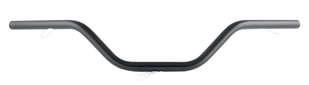 Highway Hawk Handlebar "XLX-Style" 800 mm wide 130 mm high for "1" (25,4 mm) clamping with 3 holes dull black TÜV
