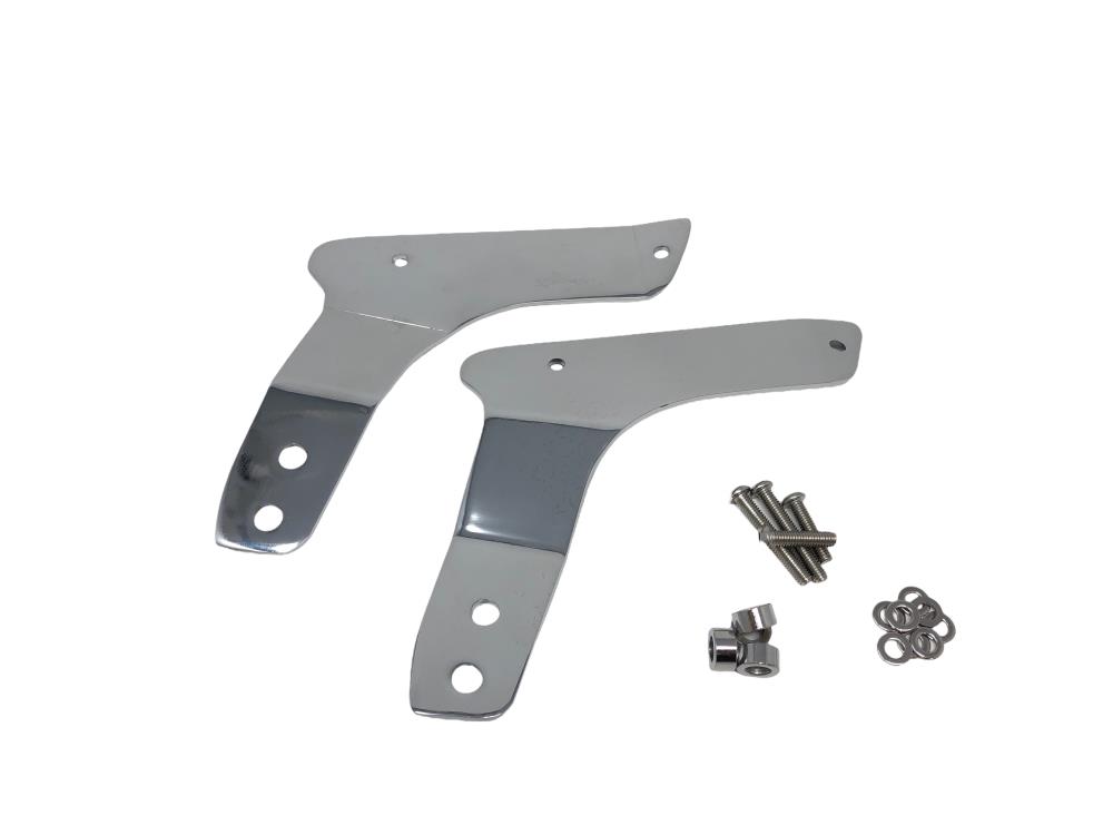 Highway Hawk sissy bar brackets in chrome to fit Kawasaki VN 1500 - 1600 Mean Streak, Suzuki VZ 1600 Marauder 524-1047/2047/3047/4047/6047