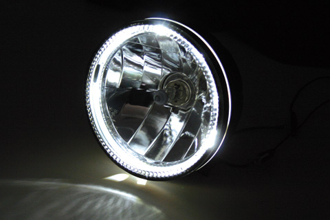 HIGHSIDER 5 3/4 pouces H4 LED phare principal "SKYLINE" noir homologué E. 1 pièce