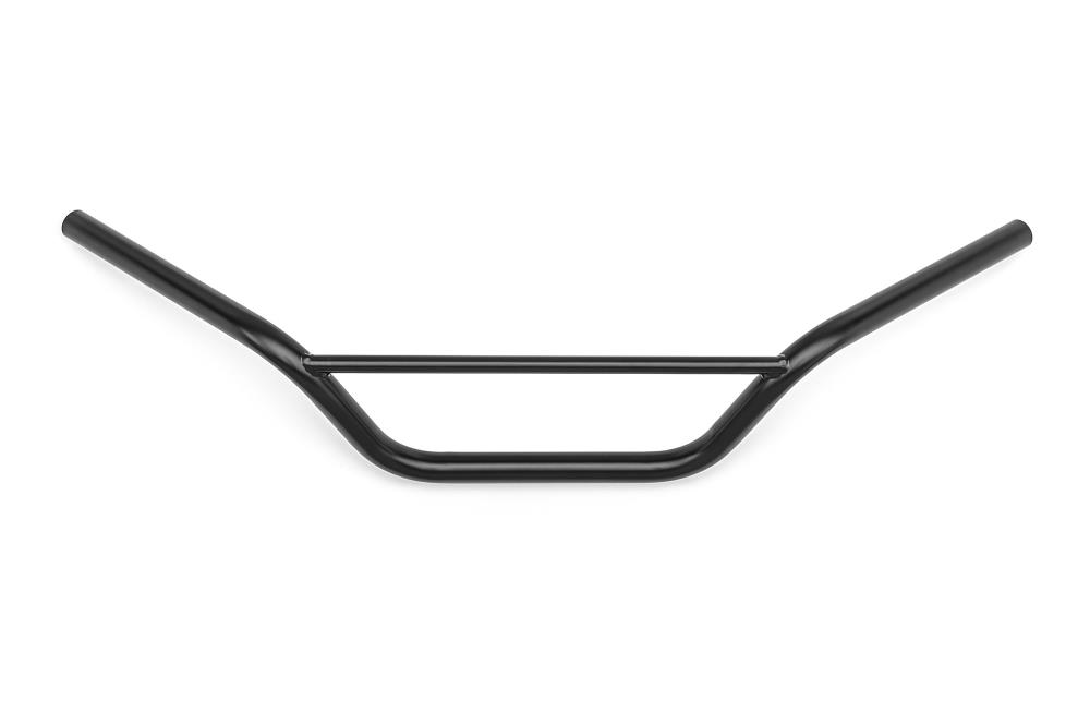 Highway Hawk Handlebar "BMX 15"  790 mm wide 150mm high for "1" (25,4 mm) clamping with 3 holes dull black TÜV