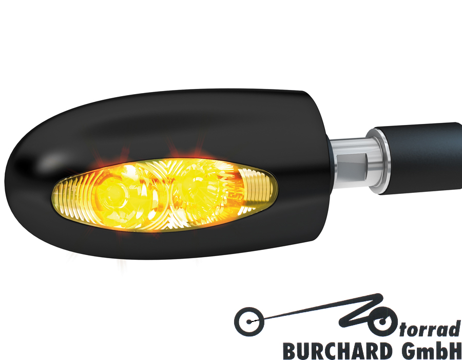 Handlebar Turn Signals Kellermann BL 1000 LED black with clear glass ECE-tested