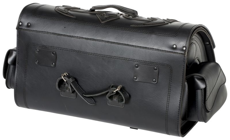 Highway Hawk Suitcase "Memphis large" (1Stück) in black imitation leather with studs H = 33cm L = 58cm D = 35cm - 67 liter