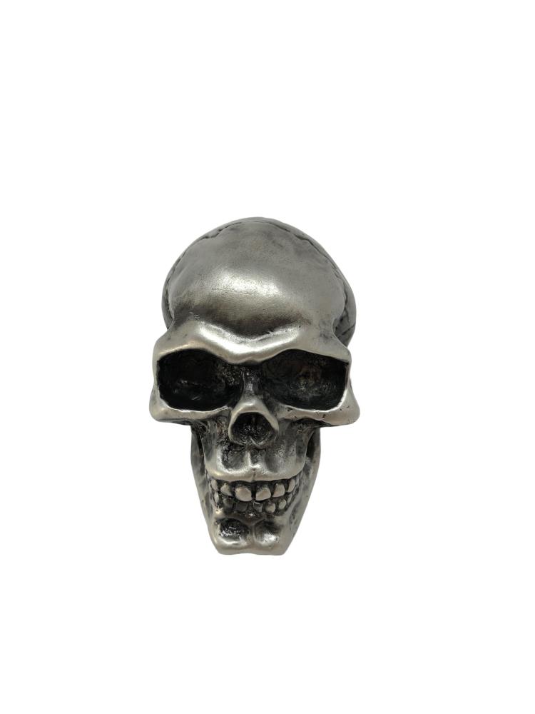 Highway Hawk ornement de moto/ figure "Skull" 5,5 cm de haut en argent mat