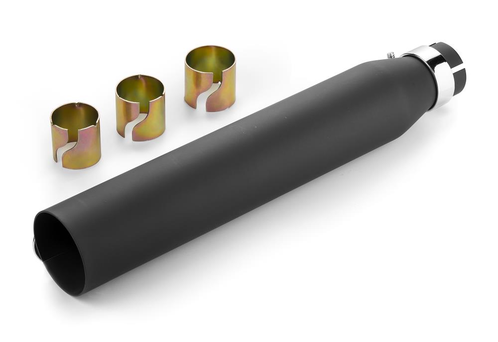 Highway Hawk Muffler Exhaust tailpipe "Rage black" without end-cap  for 38mm up to 45 mm diameter