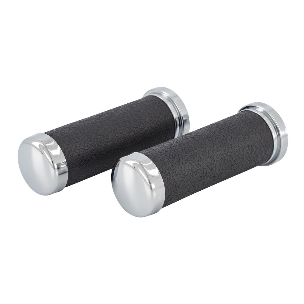 Highway Hawk Grip Covers Handlebar Grips "Leather Look" for 1" (25,40 mm) Handlebar without throttle grip - without removable end caps