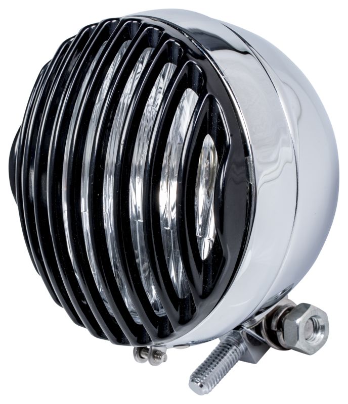 Highway Hawk Headlight grill "Steampunk trim ring" black for 4,5" headlights/ spotlights (2 pieces)