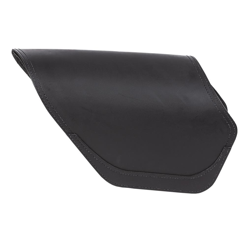 Sacoche de selle Ledrie pour "gauche" 1 pièce en cuir noir avec fermeture à ressort L =39cm P= 14cm H= 24cm 8 litres (1 pièce)