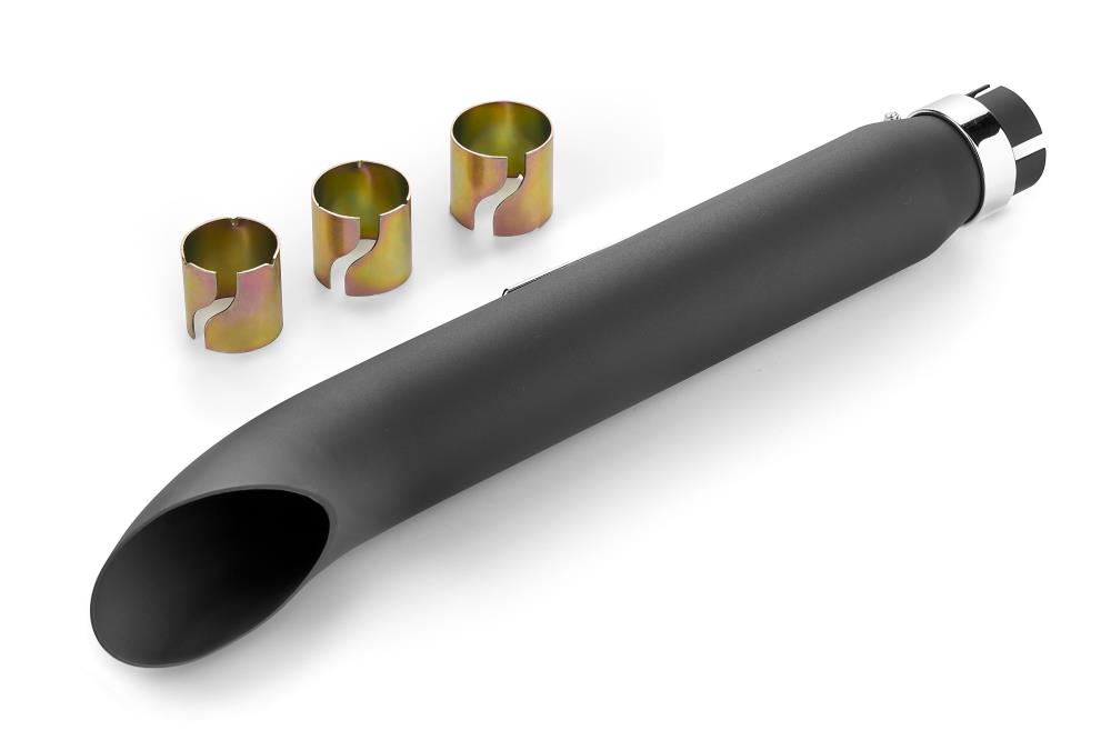 Highway Hawk tubo de escape silenciador "Turnout " en negro se ajusta d= 38 mm a d= 45 mm - longitud 500mm