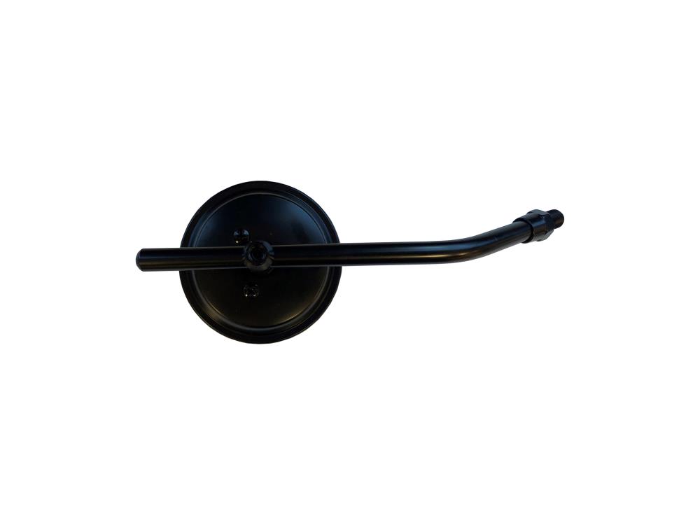 Highway Hawk motorcycle mirror "Round" for L or R in black, M10x1,25 without Yamaha adapter (1 piece)