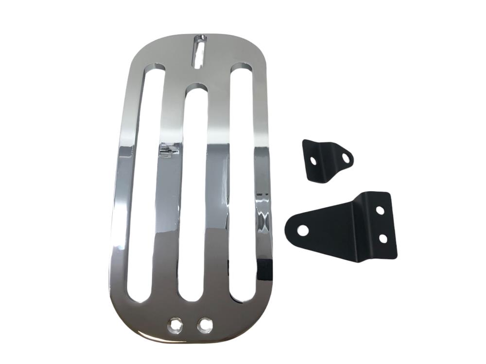 Highway Hawk Solo rack "Billet" chrome - complete with brackets for Kawasaki Vulcan S '14 > up