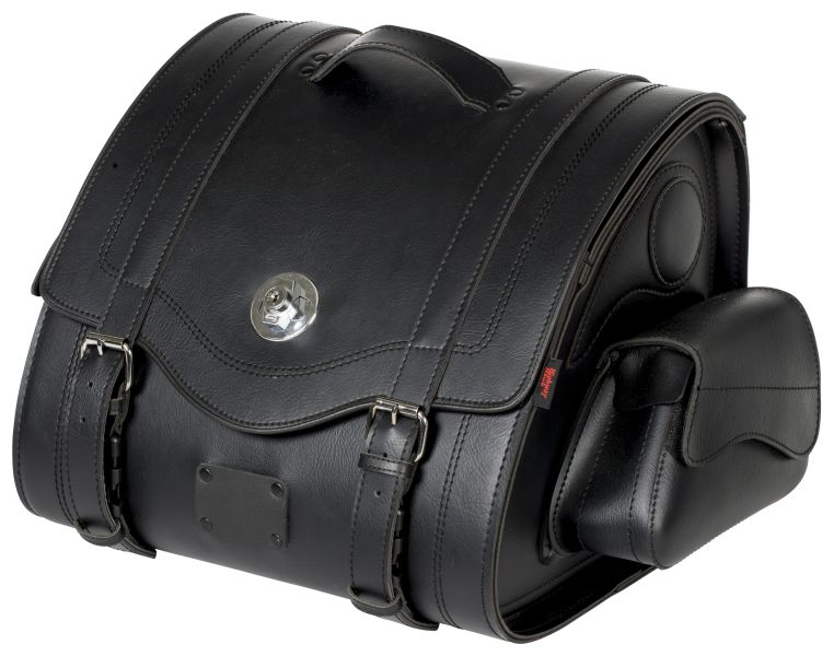 Highway Hawk Suitcase "Memphis small" (1Stück) in black imitation leather H = 33cm L =41cm D = 35cm - 47 liter