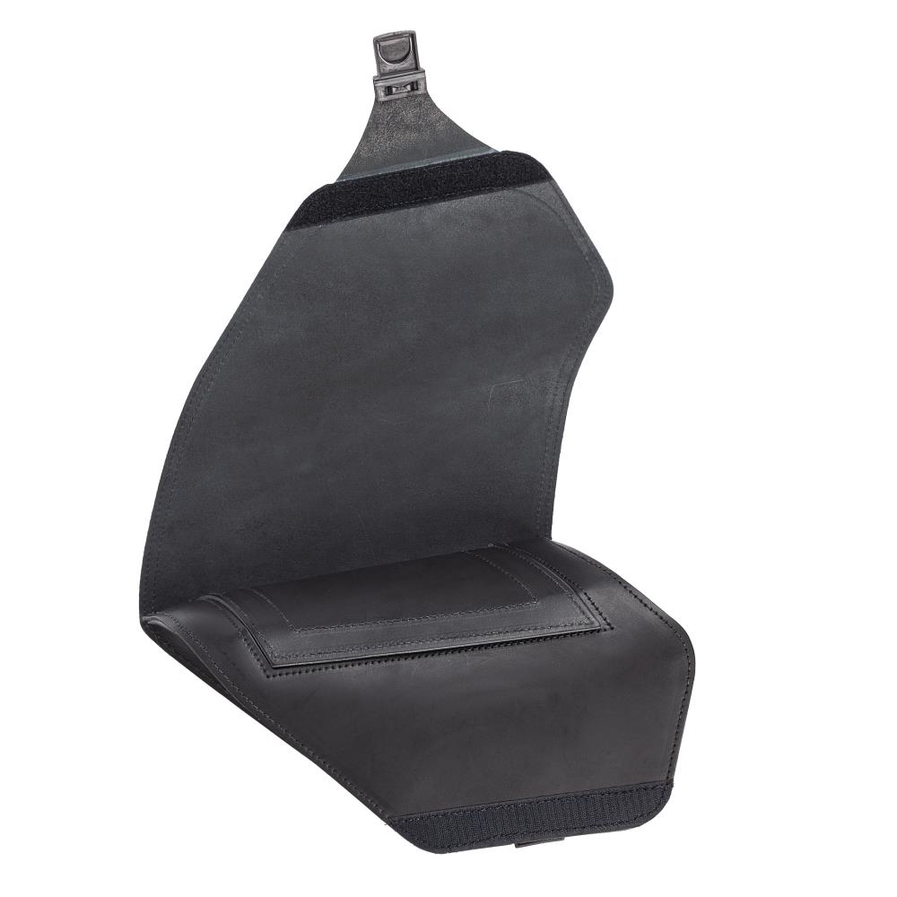 Ledrie bolsa de sillín para "izquierda" 1 pieza de cuero negro con cierre de presión W = 39cm D = 14cm H = 24cm 8 litros (1 pieza)