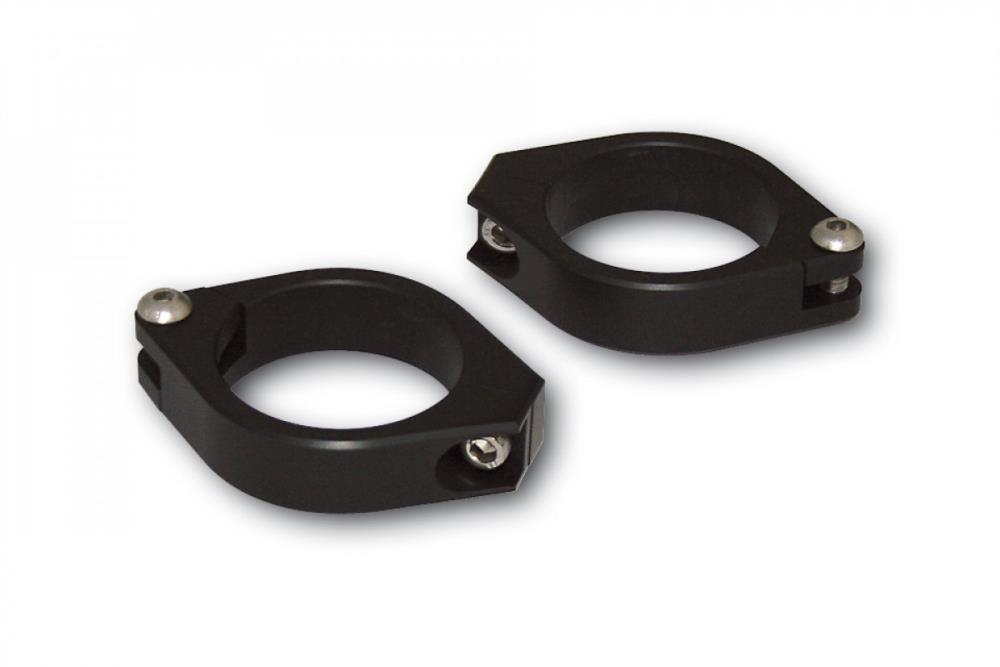 HIGHSIDER CNC aluminum standpipe clamps, for 38-41 mm, black, (1 set)