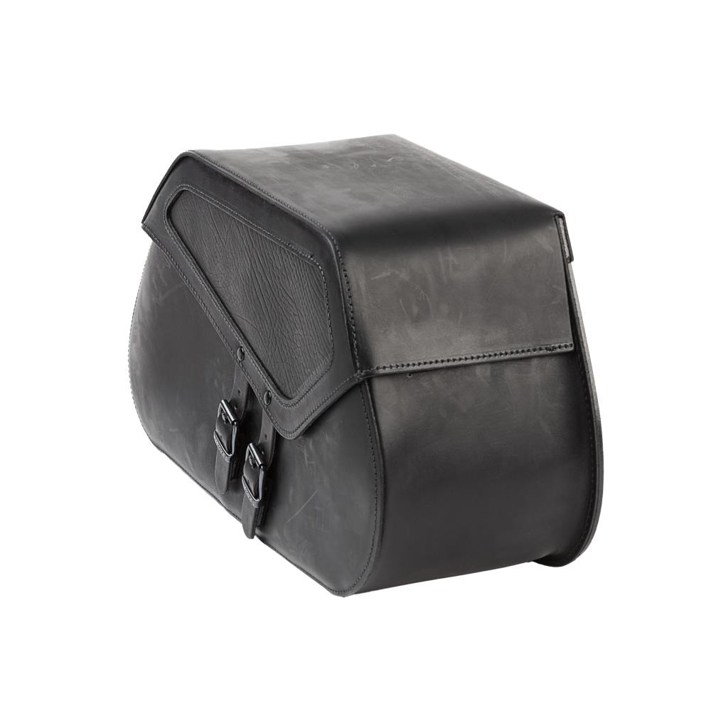 Sacoches de selle Ledrie "Rigid" en cuir noir avec boucles L = 53cm P= 18cm H= 27cm 20 litres (1 set)