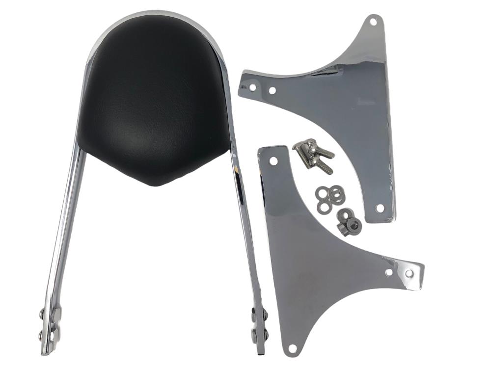 Highway Hawk Sissy Bar "Wide" for Harley-Davidson FLSTF - FLSTF - FLSTSB - FXST/I - FXSTB - FXSTC - FXSTS/I - average height from fender 400 mm high in chrome - complete with brackets