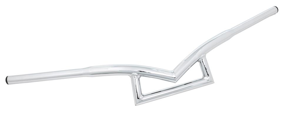 Highway Hawk Handlebar "Poseidon" 900 mm wide 120 mm height for "1" (25,4 mm) clamping with 3 holes chrome TÜV