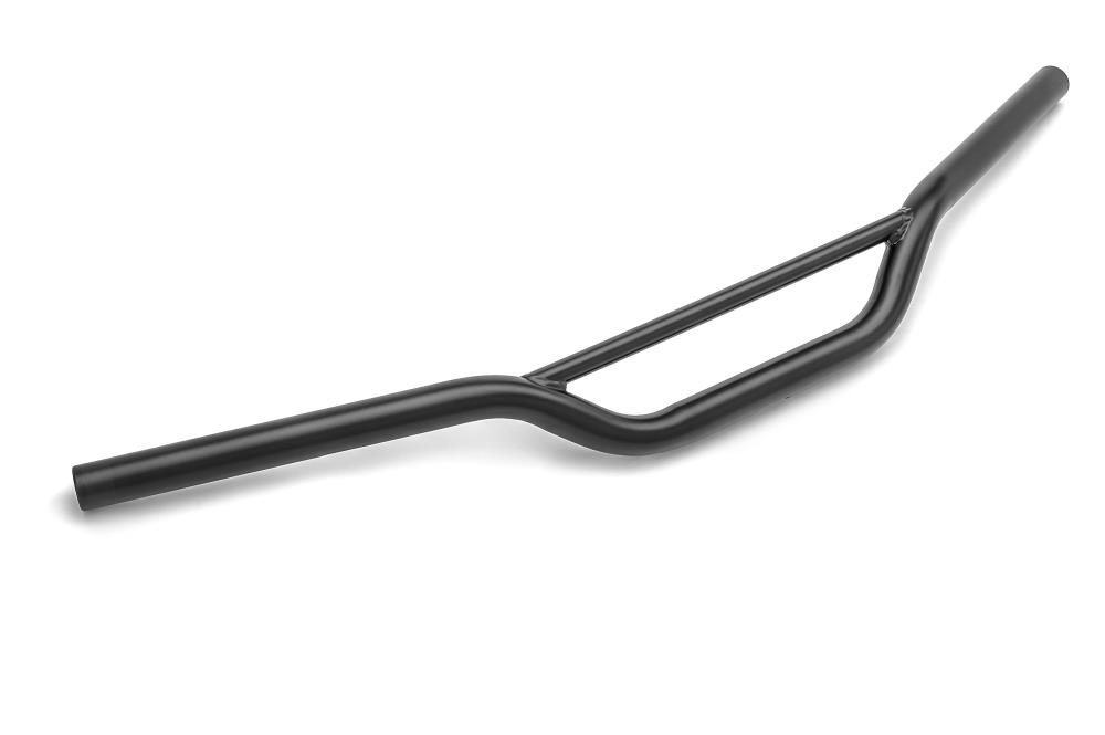 Highway Hawk Handlebar "BMX 10"  760 mm wide 80mm high for "1" (25,4 mm) clamping with 3 holes black dull TÜV