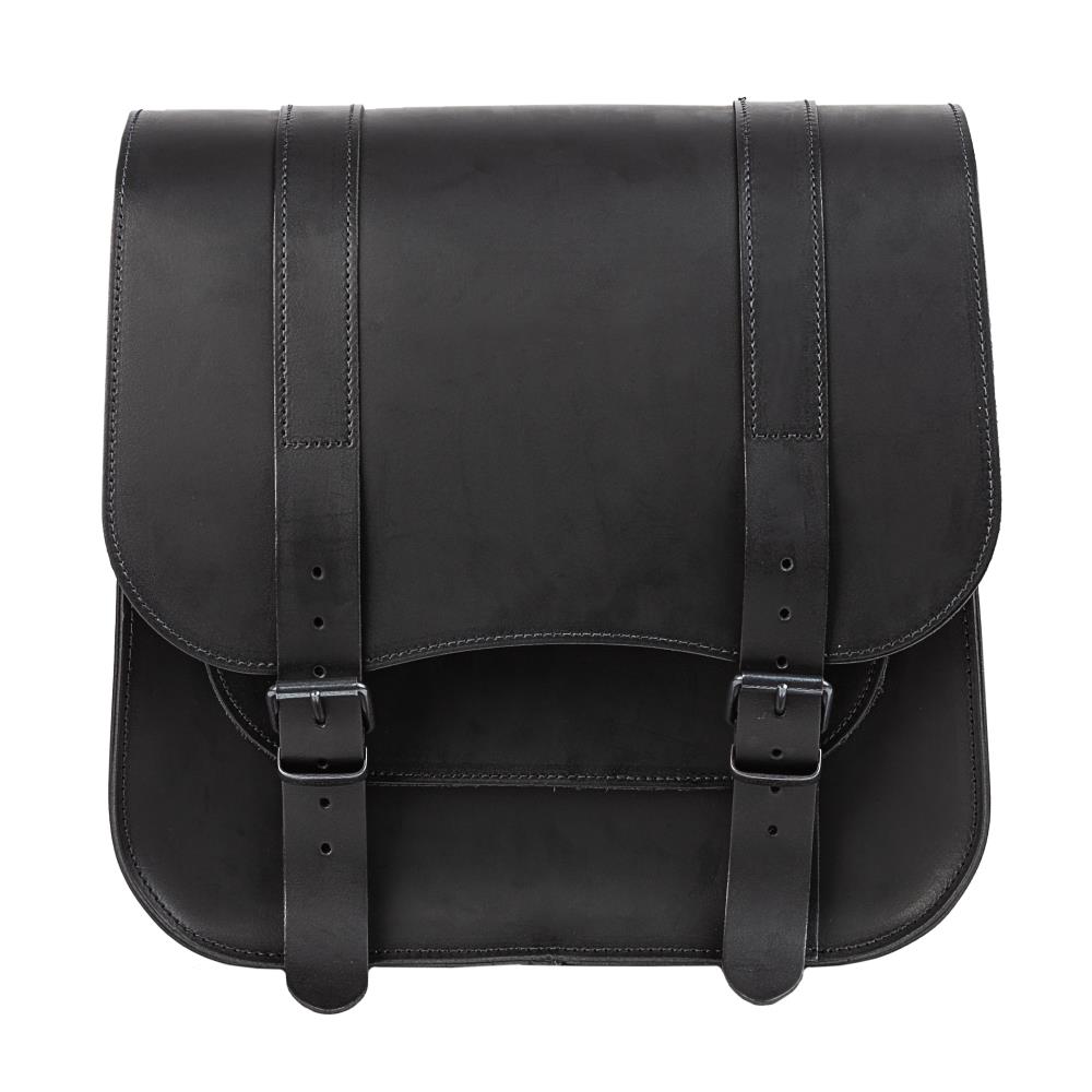 Ledrie saddlebags "Postman" 1 piece leather black with buckles W = 43cm D= 21cm H= 41cm 30 liters (1 piece)