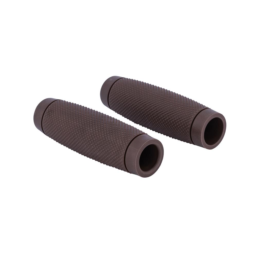 Highway Hawk Handgrips "Diamond Brown" for 7/8" (22 mm) handlebars without throttle assembly - without removable end-caps