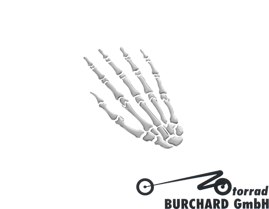 Highway Hawk Sticker (2 pcs) "Skeleton Hand L+R"  12 X 7,5 cm