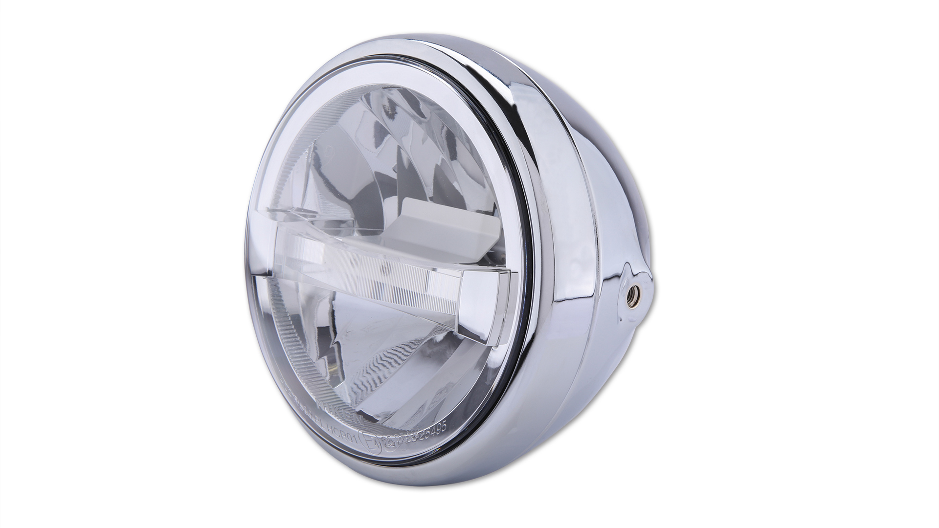 Faro LED de 7 pulgadas RENO TYP 4 con TFL, carcasa metálica, cristal transparente, redondo, montaje lateral, homologado E.
