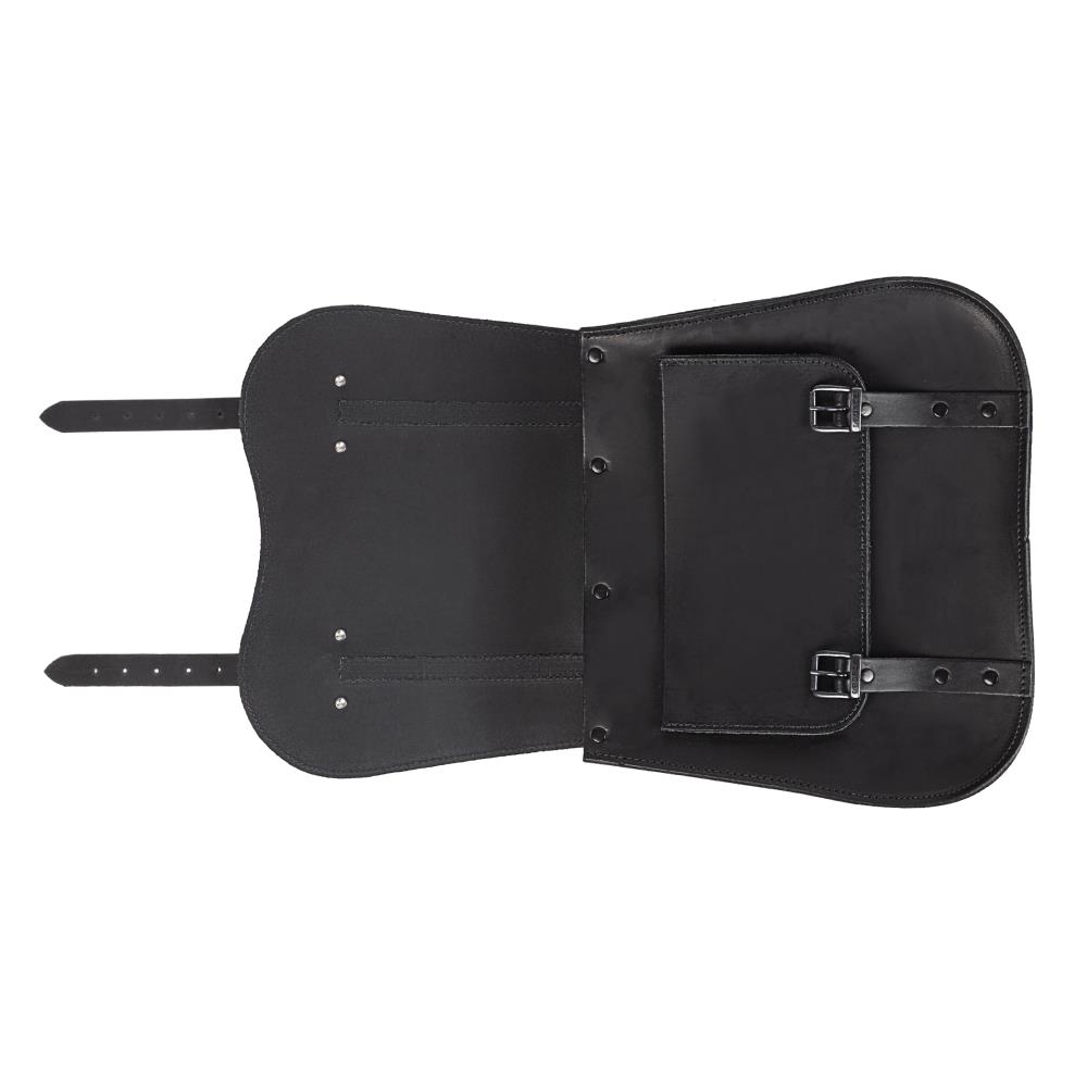 Ledrie saddle bag "Postman Throw over" leather black with buckles W = 38cm D= 13,5cm H= 36cm 30 liters (1 set)