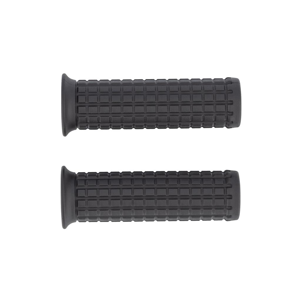 Highway Hawk Grip Covers Handlebar Grips "Tuck N Roll Black" pour guidon 1" (25,40 mm) sans poignée des gaz - sans embouts amovibles