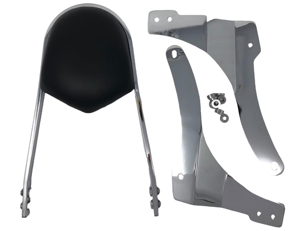 Highway Hawk Sissy Bar "Wide" for Suzuki C 1500 T - Height from fender approx 400 mm high in chrome - complete with brackets