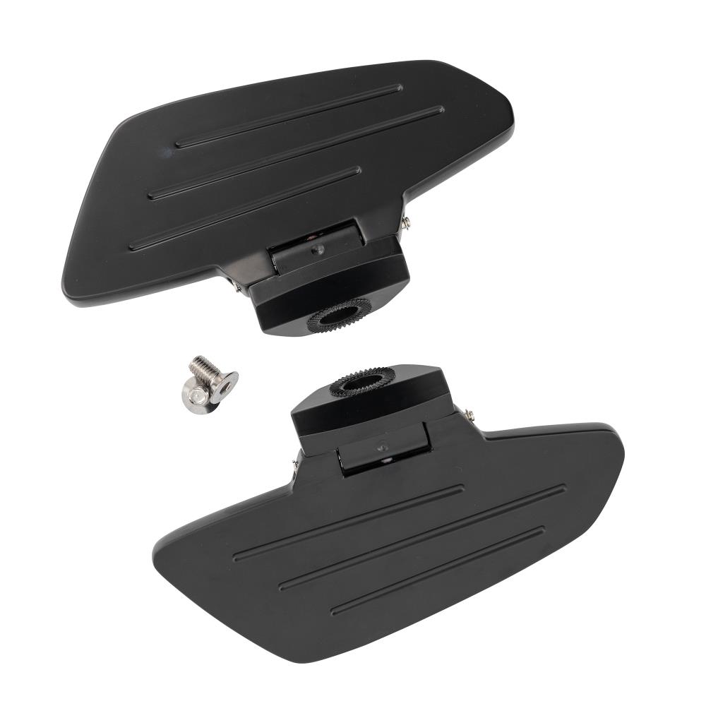 Highway Hawk Floorboards Set "New Tech Glide Metal" black only without mounting brackets