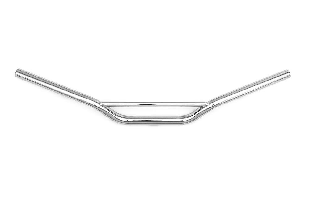 Highway Hawk Handlebar "BMX 10"  760 mm wide 80mm high for "1" (25,4 mm) clamping with 3 holes chrome TÜV