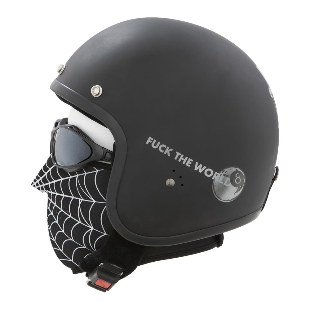 Highway Hawk Motorcycle Biker Mask "Spider"Masque de motard "Spider"Masque de motard moderne et élégant au design "Spider"Avec ce masque, vous protégez votre visage de manière optimale lorsque vous roulez.Matériau : néoprène