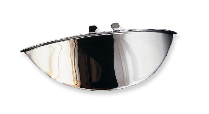 Highway Hawk Headlight Visor "Plain" in chrome for Headlights with 140mm (5,5") diameter