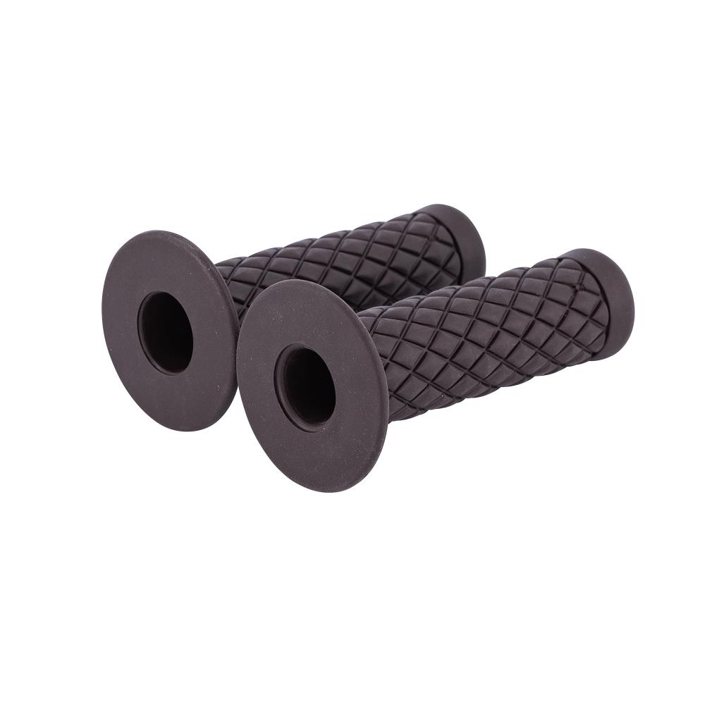 Highway Hawk grip covers handlebar grips "Cafe Style Brown" for 7/8" (22 mm) handlebars without throttle cable mount - without removable end caps