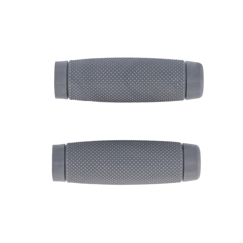 Highway Hawk Grip Covers Handlebar Grips "Diamond Grey" pour guidon 7/8" (22 mm) sans poignée d'accélérateur - sans embouts amovibles
