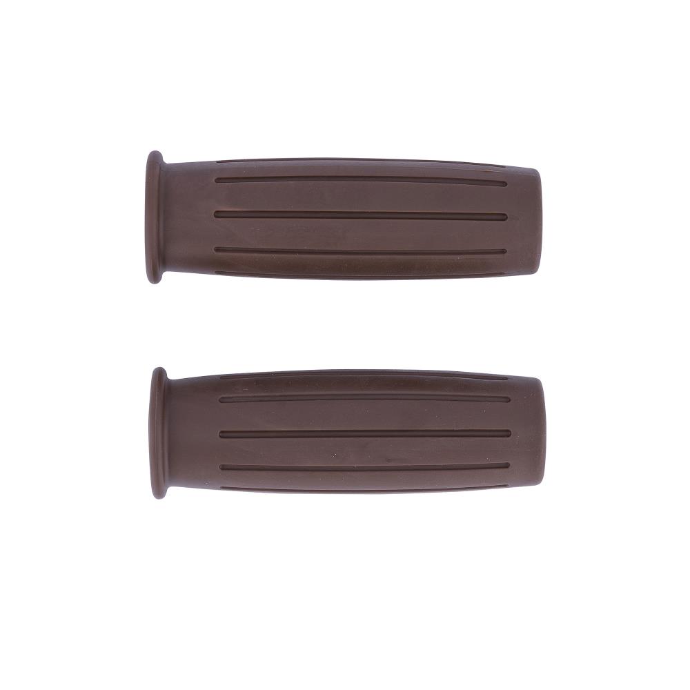Highway Hawk Grip Covers Handlebar Grips "Vintage Brown" pour guidon 7/8" (22 mm) sans poignée d'accélérateur - sans embouts amovibles