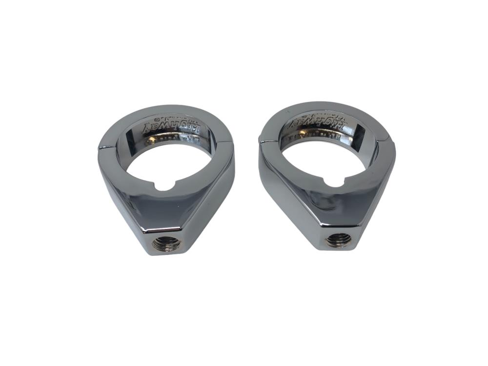 Highway Hawk Clamps 1 set for fixing turn signals at the fork holm d=41mm chrome