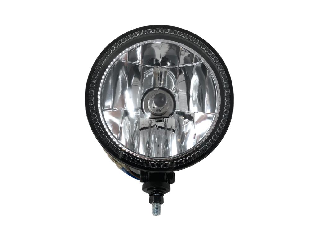 Highway Hawk main headlight with LED ring with E-Mark - 145 mm (5 3/4'') H4 12V605W 3 black (1 pcs.)