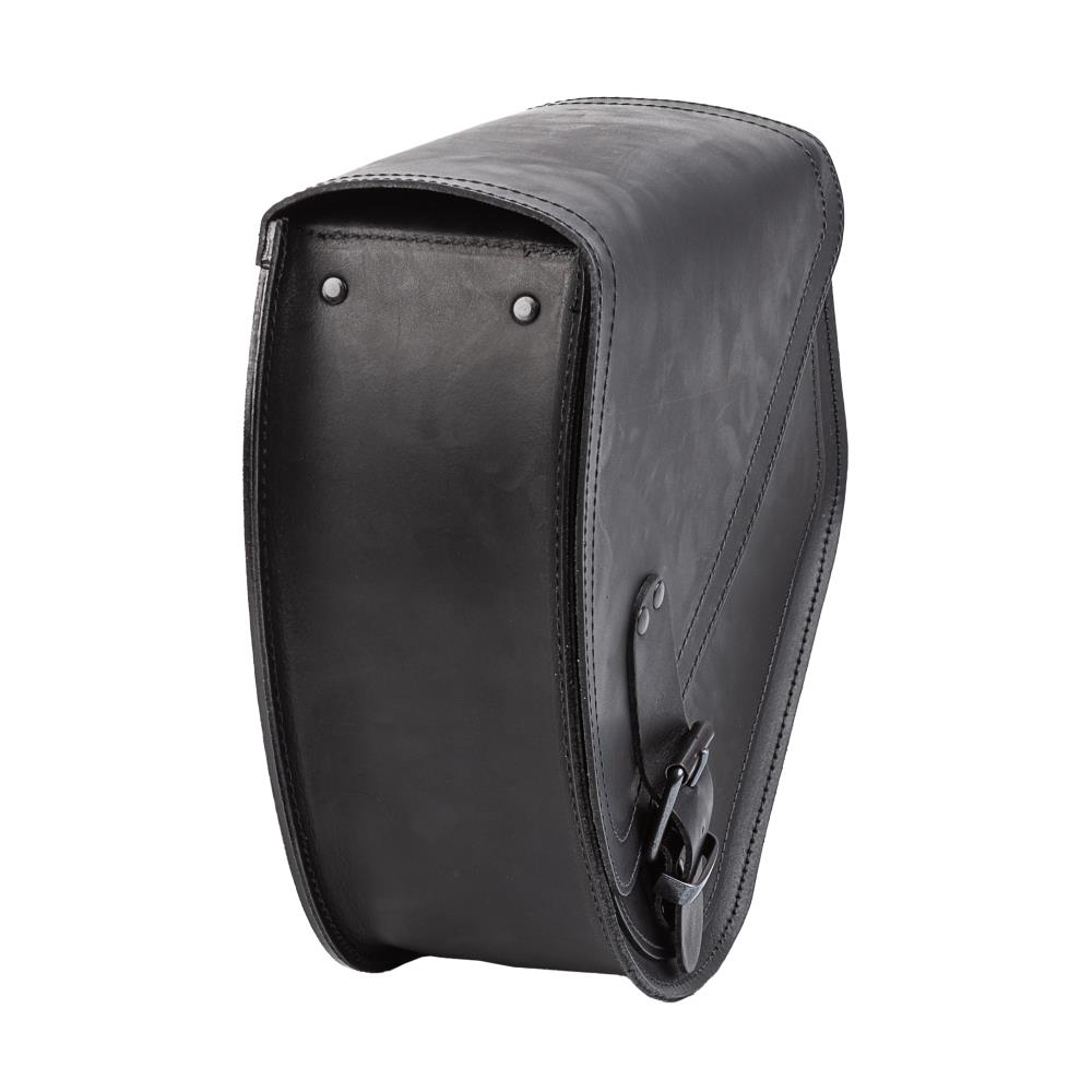 Ledrie swingarm bag "left" leather black W=34,5xD=14xH=35cm 9 liters for Harley Davidson Softail till 2017 (1 piece)