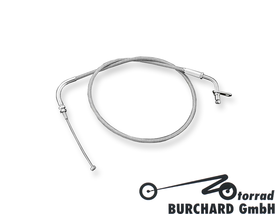 Burchard Excellence steel braided throttle cable A "opener" length as specified Yamaha XV 750 - 1100 Virago
