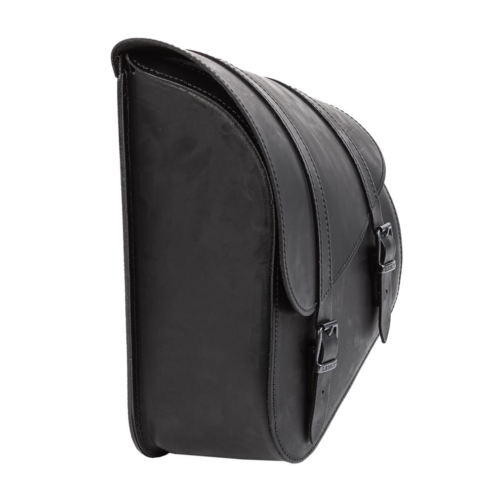 Ledrie swingarm bag "left" leather black W=26xD=13,5xH=35/15cm 9 liters for Harley Davidson Softail till 2017/ Suzuki/Yamaha (1 piece)